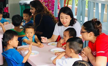 Our Malaysia team works with children at a local welfare centre in Kuala Lumpur