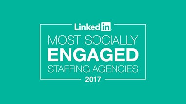 LinkedIn most socially engaged 2017 logo